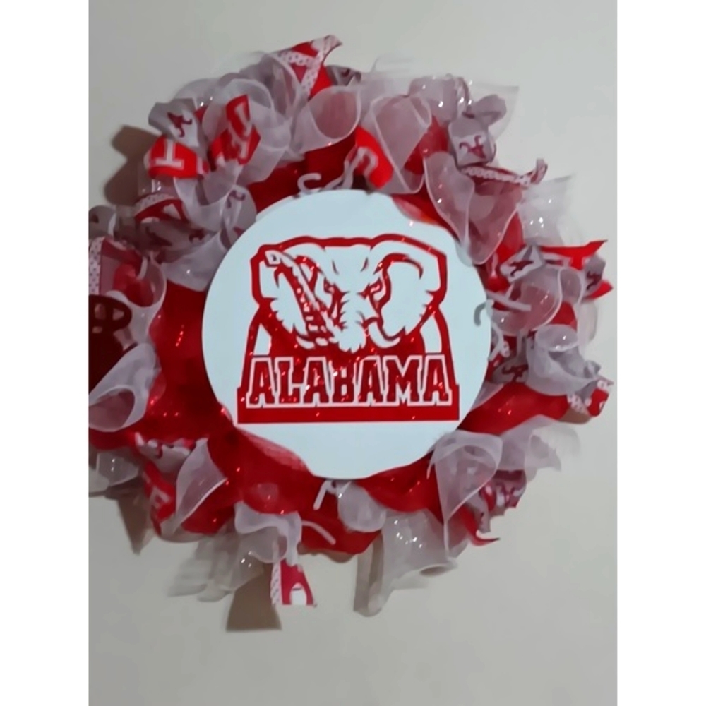 Beautifully Handcrafted University of Alabama Decorative Wreath